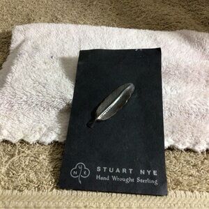 Stuart Nye Sterling Feather Pin - Hand Wrought Silver